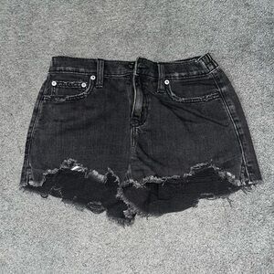 Aerie Black Jean Denim Shorts